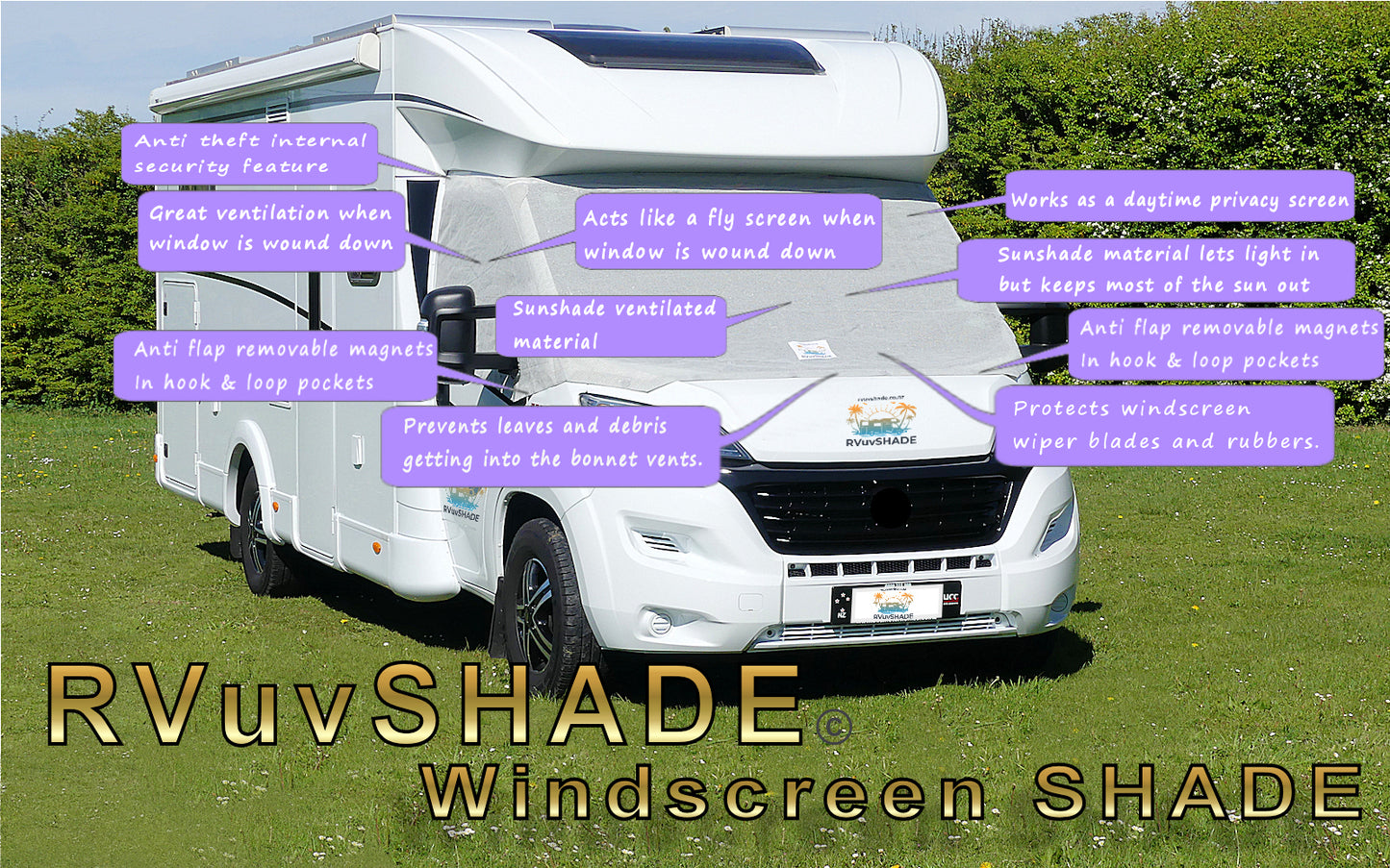 LDV Deliver 9 Motorhome - Windscreen Sun Shade